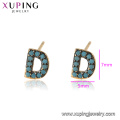 94997 xuping China wholesale women imitation jewelry magnet letter d stud earring with 18k plated